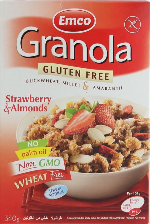 Emco Gluten Free Strawberry And Almonds Granola 340g