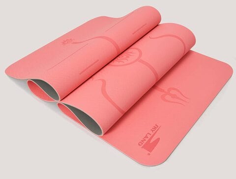 Buy Sky Land Fitness TPE Yoga Mat, Non Slip Double Layer Exercise Pilate  Mats With Alignment Marks For Unisex Adult, 6Mm Thick Eco Friendly 183 X 61  X 0.6Cm, Yoga Mat, Pink