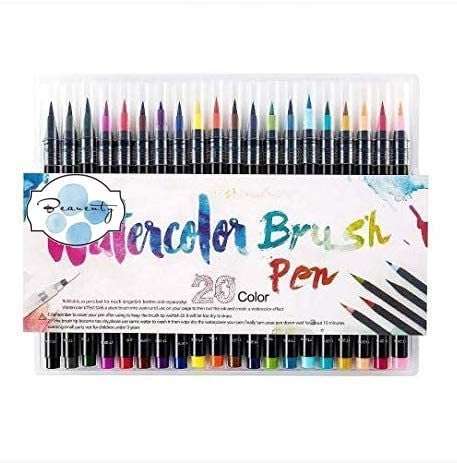 Buy Beauenty - 20 Pieces Color Brush Pens Set Watercolor Brush Pen Color  Markers For Painting Cartoon Sketch Calligraphy Drawing Manga Brush Online  - Shop Toys & Outdoor on Carrefour UAE