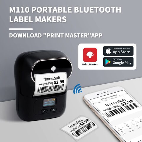 M110 Bluetooth Label Maker Barcode Label Printer