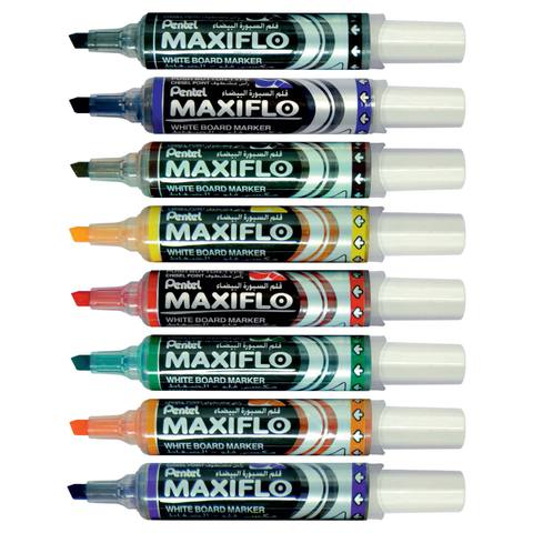 Pentel Maxiflo White Board Marker Set Multicolour 8 PCS