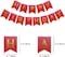 Party Time Red Glitter Birthday Banner, Happy Birthday Flag Banner, Pre-strung Sparkling Silver Letter Party Bunting For Birthday Party Decoration - Party Supplies