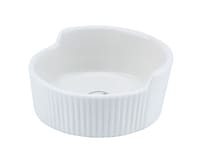 Shallow Porcelain Serving Bowl White 10x4cm