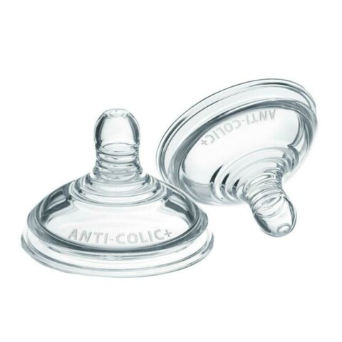 Tommee Tippee Advanced Anti-Colic Medium Flow Teat TT422581 Clear Pack of 2