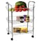 Stainless Steel 3 Layers Vegetable Trolley Silver