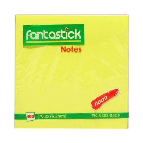 Fantastick Sticky Notes Paper Neon 400Pcs