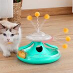 Buy Okbuynow Cat Turntable Trackball Toy Pet Leaking Food Windmill with Funny Sticks Balls Food Dispenser for Kitten Puppies Pets Interactive Play, Green… in UAE