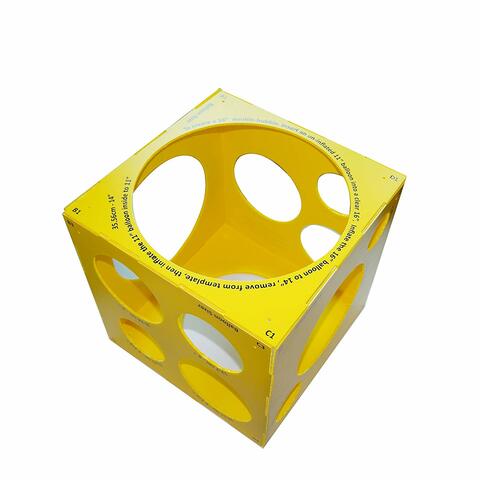 11 Holes Collapsible Balloon Sizer Box, TSV Plastic Balloon Sizer Cube Box,  2-10 Inch Different Hole Size Measurement Tool for Party Birthday Wedding