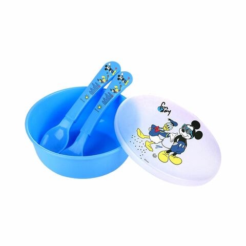 Disney Mickey Mouse Feeding Bowl Set TRHA1711 Blue Pack of 3