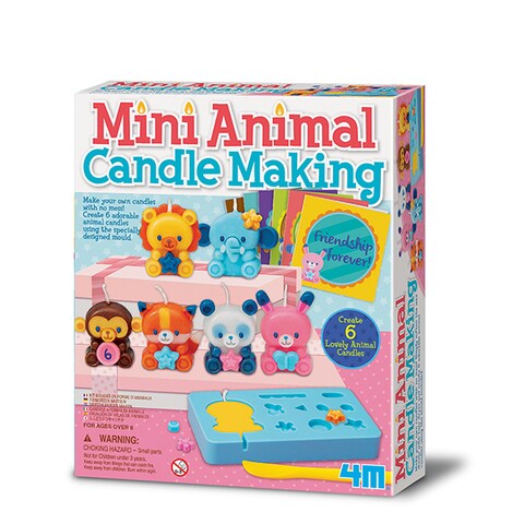 4m Mini Animal Candle Making Kit Pink