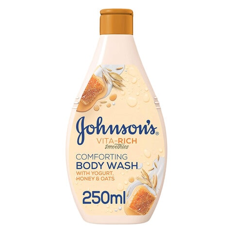 JOHNSON&#39;S Honey &amp; Yogurt Shower Gel 400 ml + 250 ml Free