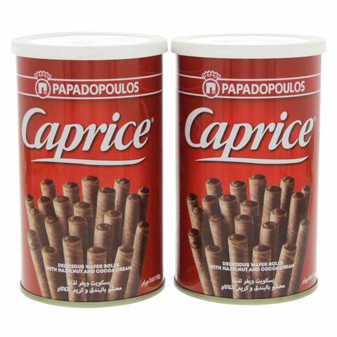 Buy Caprice Cocoa Hazelnut Wafer Roll 115g Pack of 2 in UAE