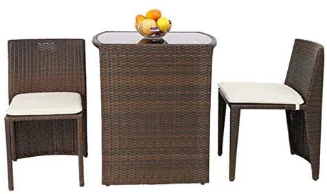 Buy Yulan Furniture Set 3 Piece Rattan Chairs Cushion Glass Coffee Table Outdoor Garden Furniture Sets Online Shop Home Garden On Carrefour Uae