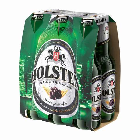 Buy Holsten Malt Beverage Black Grape Flavor 330ml 6 Glass Bottles in Saudi Arabia