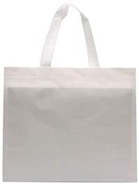 Red Dot Gift 50-Packed White Reusable Tote Bag H35*45 * 12cm With Handles Non-Woven Shopping Bags (White, H35*45 * 12cm ）