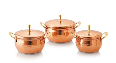 Sonu Antique Copper Hammered Set of 3 - 1000/1500/2000 ml