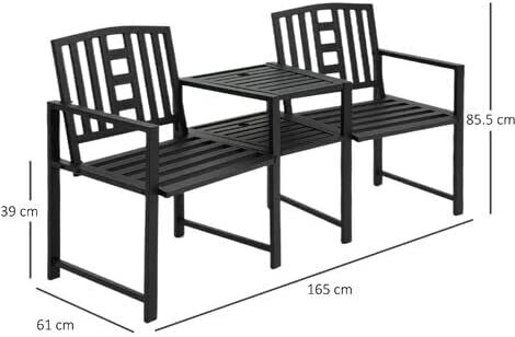 Black metal deals outdoor furniture