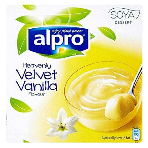 Alpro Heavenly Velvet Vanilla Dessert 125g Pack of 4