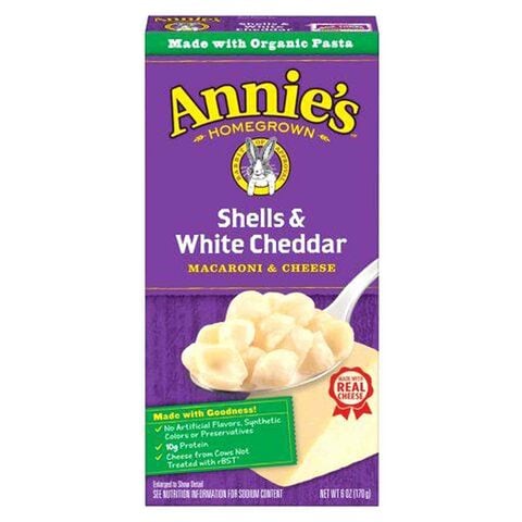 Annies Macaroni And Cheese Shells And White Cheddar Pasta 170g