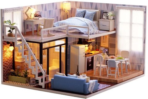 Buy 3d Wooden Diy Dollhouse Miniature Diy Doll House Kit Online Shop Toys Outdoor On Carrefour Uae