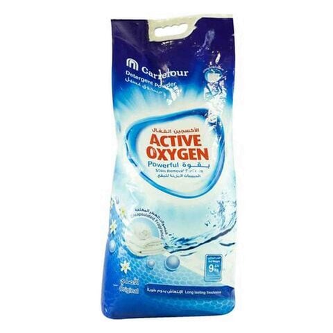 Carrefour Active Oxygen Powerful Top Load Regular Detergent Powder 9kg