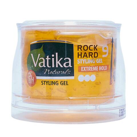 Buy Dabur Vatika Naturals Extra Strong Hold Hard Rock Styling Hair Gel  Orange 250ml Online - Shop Beauty & Personal Care on Carrefour Saudi Arabia
