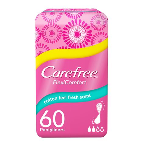 Carefree Acti-fresh Body shape fresh scent regular size 20 count (pack of 6)