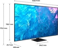 Samsung Smart TV, QLED, Q70C, 55 Inch, 2023, Quantum Processor 4K, Motion Enhancemnet, HDR10+, QA55Q70CAUXZN, Titan Gray