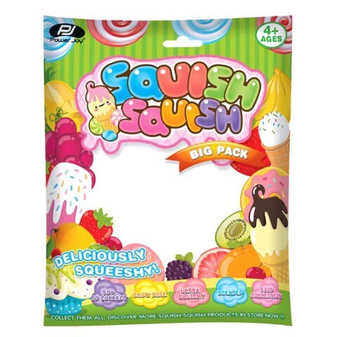 Power Joy Squish Squish Food Squishy Toy Big Pack Multicolour