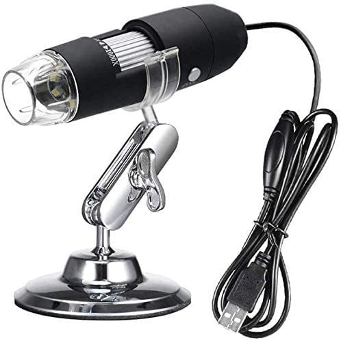 1000X Magnification USB Digital Microscope with OTG Function Endoscope 8-LED Light Magnifying Glass Magnifier with Stand 