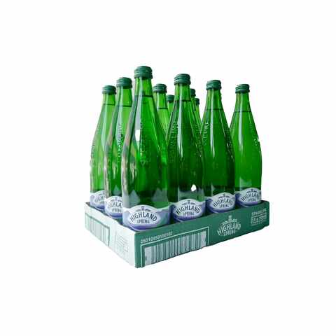 Buy Highland Spring Sparkling Water Glass Bottles 750ml x12 in UAE