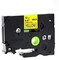 AZ Compatible 12mm Black On Yellow Label Laminated Tape For P Touch Label Printers