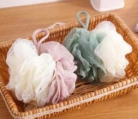 2 Packed Soft Bath Sponge With Shower Mesh Foaming Loofah Exfoliating Scrubber For Body And Face With Premium Multicolour Look
