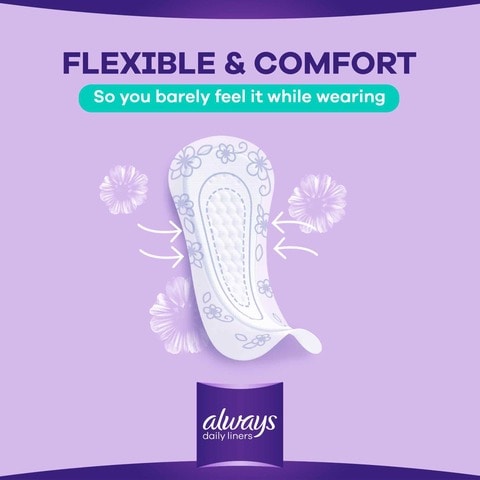 Always Daily Liners Comfort Protect Pantyliners With Fresh Scent Normal 40 Count