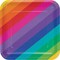Creative Converting- Rainbow Deep Dish Square Dinner Plates  8pcs&lt; &gt;9in&lt; &gt;Multicolor&lt; &gt;
