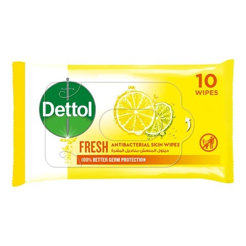 Dettol Anti Bacterial Fresh Skin 10 Wipes