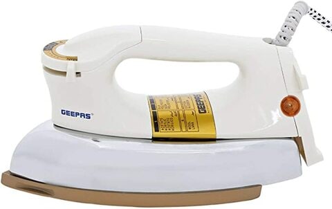 Geepas Gdi2271 Dry Iron With Non-Stick Teflon Coated Plate