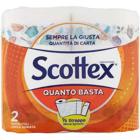 Scottex Kitchen Towel Quanto Basta Rolls White 2 count
