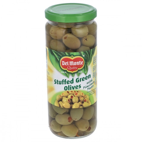 Del Monte Stuffed Green Olives With Pimiento Paste 450 gr