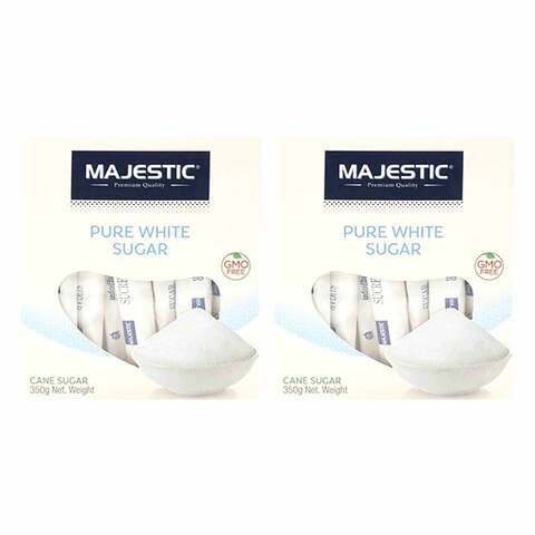 Majestic White Sugar Tube 350g x Pack of 2