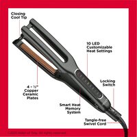 Revlon Double Straight Copper Ceramic Dual Plate Hair Straightener, Faster Styling And Reduced Damage