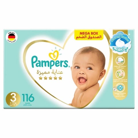 Buy Pampers Premium Care Taped Baby Diapers Size 3 6-10 kg Softest
