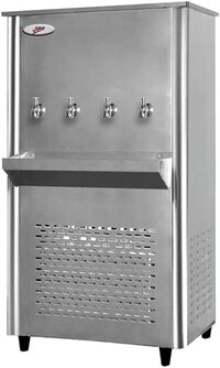 Milton Water Cooler 4 Tap 85 Gallons With Full Stainless Steel Body Taps For Chilled Water With Built-in Cooling Function Color Silver Model - ML85T4D1 - 1 Year Full &amp; 5 Year Compressor Warranty.