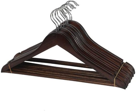 YATAI Pack of 10 Wooden Clothes Hangers