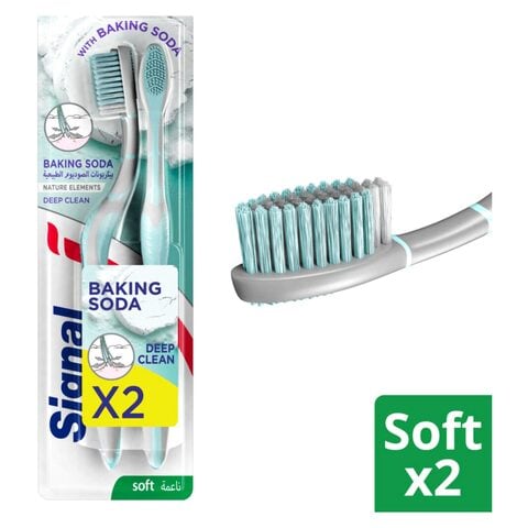 Signal Baking Soda Deep Clean Toothbrush Multicolour 2 PCS