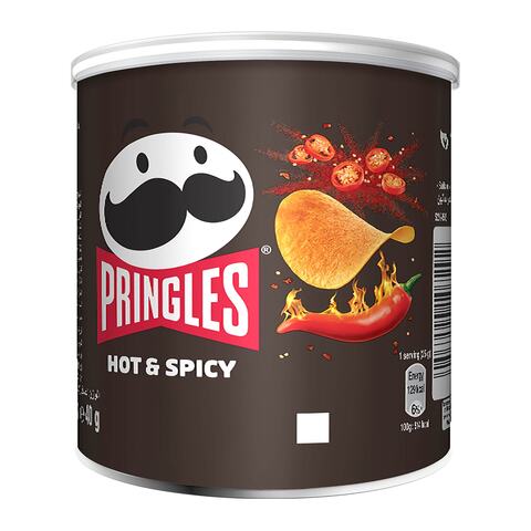 Pringles Potato Crisps Hot and Spicy Flavour - 40 gram