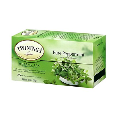 Twinings London Pure Peppermint Herbal Tea 20 Count