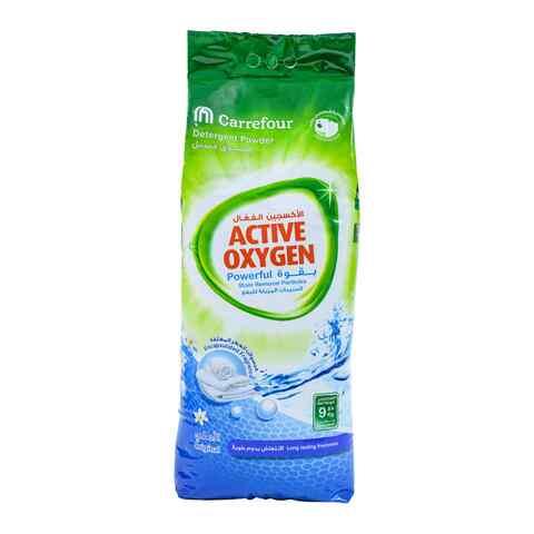 Carrefour Active Oxygen Powerful Front And Top Load Detergent Powder 9kg