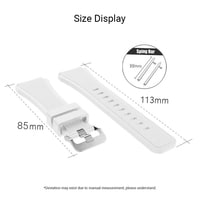 Generic-22mm Silicone Watch Strap Band Watchband Wristband Replacement with Buckle Stripe Surface Compatible with HUAWEI WATCH GT 2 46mm / MagicWatch 2 46mm