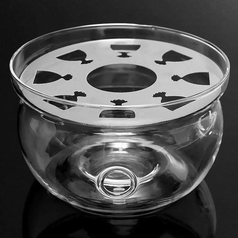 Generic Clear Glass Round Candles Holder, Tea Warmer